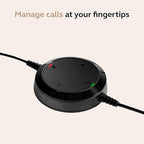 Jabra Evolve 30 II Wired Single-Ear Headset with Mic for Work - 3.5mm Jack, USB-A/USB-C Connectivity, Computer Headset with Noise-Cancelling Microphone, Microsoft Teams Certified, Call Control - Black