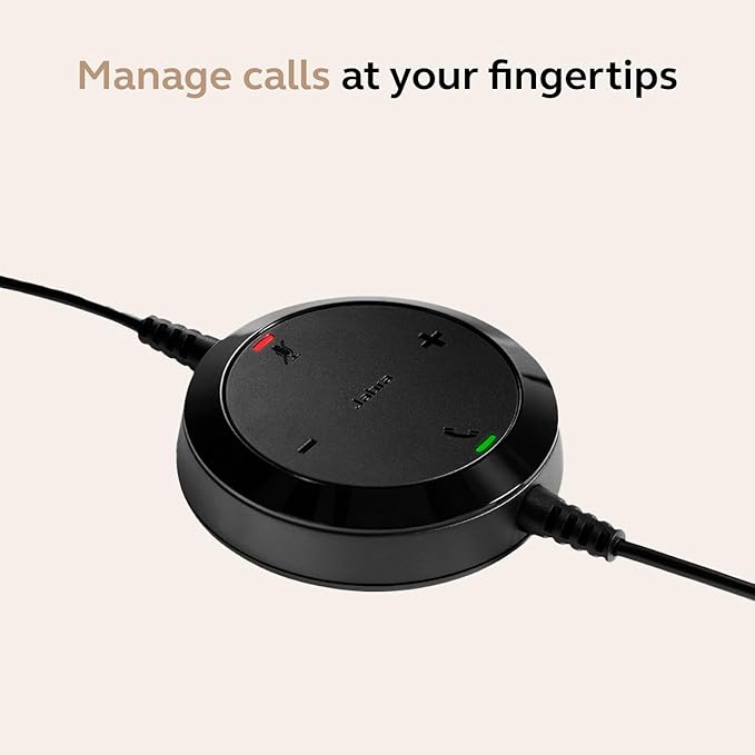 Jabra Evolve 30 II Wired Single-Ear Headset with Mic for Work - 3.5mm Jack, USB-A/USB-C Connectivity, Computer Headset with Noise-Cancelling Microphone, Works with Online Meeting Platforms - Black