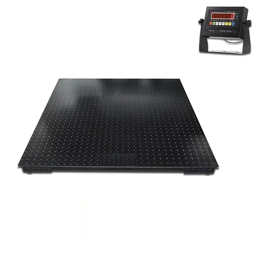 Liberty LS-800-3x3 NTEP Certified (Legal for Trade) Heavy Duty Industrial Floor Scale | 36" x 36" | Capacity of 1000 lbs x 0.2 lb Black