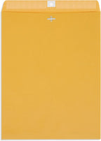 Blue Summit Clasp Envelopes, 10 x 15-Inch, Thick 28lb Kraft Paper, Clasp with Gummed Seal, 100 Envelopes