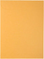 JAM PAPER 9 1/2 x 12 1/2 Open End Catalog Envelopes with Peel and Seal Closure - Brown Kraft Manila - Bulk 500/Box