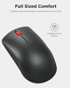 Lenovo Wireless Mouse (WL150) - 2.4G Nano USB-A Ambidextrous Ergonomic Mouse – 3-Million Clicks, 1,000 DPI – Portable Compact Cordless Design - Computer & Laptop Accessories