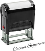Personalized Self-Inking Signature Stamp, Custom Signature Stamp for Signing Your Name and Documents — Multiple Sizes, 5 Ink Colors