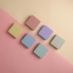 Ddaowanx Dry Erase Erasers, 2"x2",8 Pcs Aesthetics Magnetic Mini Eraser for Refrigerator Whiteboard,Classroom Teacher Supplies (8 Pack/ 8 Color)