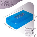 Craft County | Transparent Pencil Box | Colored Utility Box Storage Office Supplies Organizer | Orange