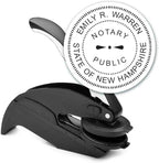 MaxMark Notary Seal Round Embosser for New Hampshire State - Includes Gold Burst Seal Labels (50 Count)