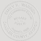 MaxMark Notary Seal Round Pink Embosser for Georgia State - Includes Gold Burst Seal Labels (50 Count)