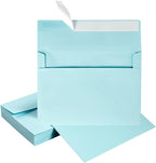 Wishop 100 Pack Light Blue A7 Envelopes Self-Adhesive 5x7 Envelopes for Invitations, 5x7 Greeting Cards (Light Blue, 5.24 x 7.21 Inches)