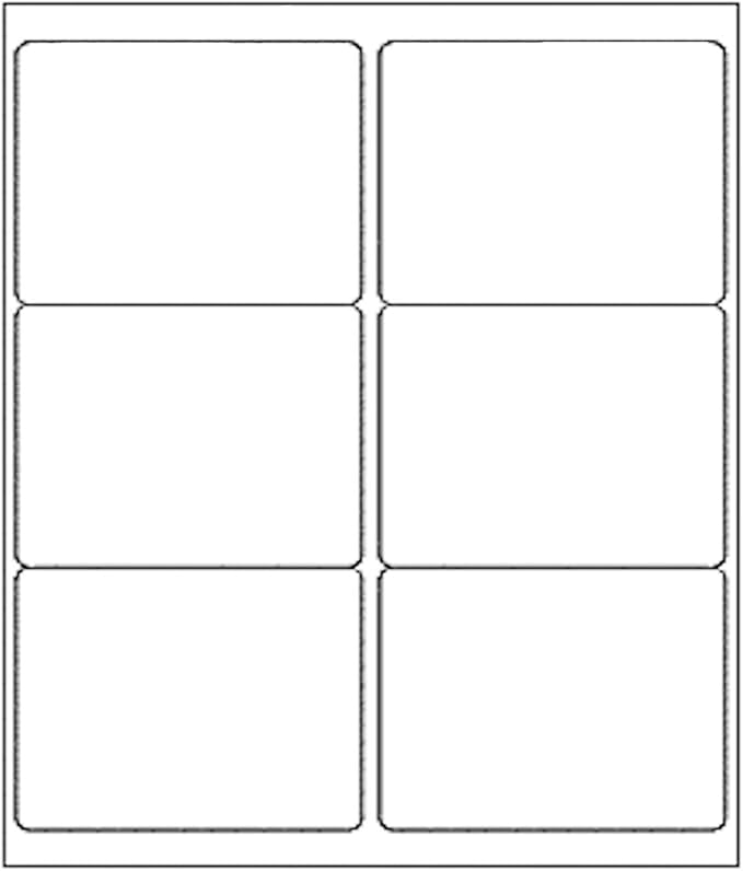 BESTEASY 3 1/3" x 4" Labels Shipping Labels for Laser Inkjet Printers, 6 Up Self Adhesive FBA Address Labels, White Matte Mailing Label Stickers (100 Sheets, 600 Labels)