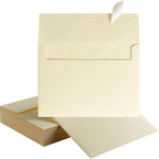Wishop 100 Pack Cream A7 Envelopes Self-Adhesive 5x7 Envelopes for Invitations, 5x7 Greeting Cards (Cream, 5.24 x 7.21 Inches)