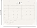 Jotsome Desk Calendar 2025-2026, Academic Desk Pad Calendar From July 2025 to December 2026 14x10.5 inch, Desk Blotter Calendar for Home and Office, Easy Planning (Jul 2025 - Dec 2026, Large)