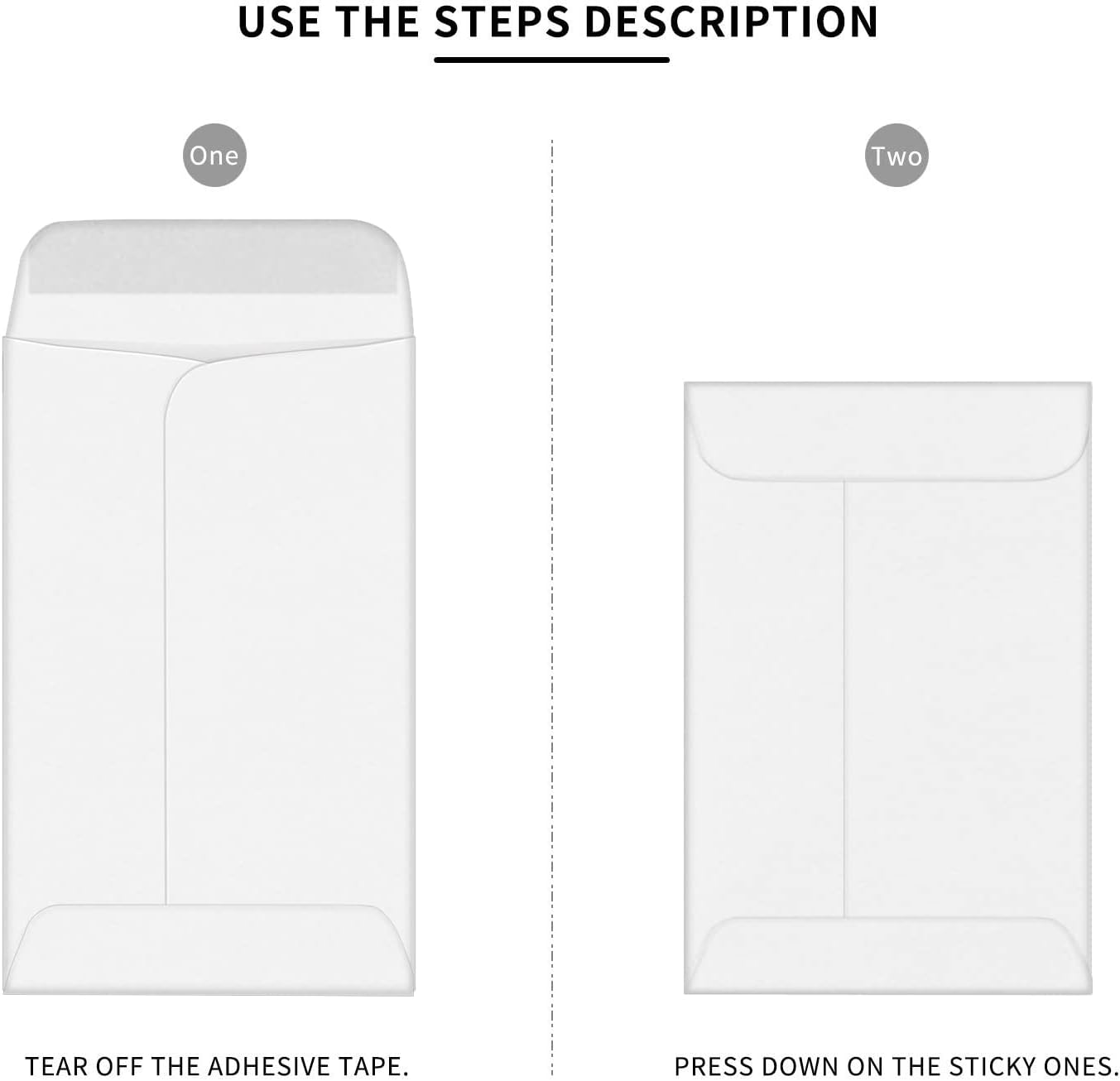 500 PCS #7 Coin Envelopes, 3.5 x 6.5 inches White Kraft Envelopes Classic Small Parts Envelopes with Self Adhesive Gummed Flap for Coins, Cash, Credit Cards, Seeds