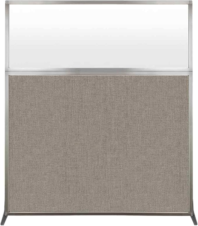 Versare Hush Screen Portable Room Divider | Workstation Wall Divider | Freestanding Privacy Hush Panels | Frosted Windows | Fabric Office Divider Screen | Great for Room Separation
