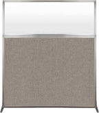 Versare Hush Screen Portable Room Divider | Workstation Wall Divider | Freestanding Privacy Hush Panels | Frosted Windows | Fabric Office Divider Screen | Great for Room Separation