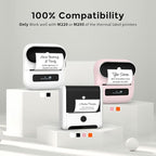 Phomemo 2.35"x 1.57" Thermal Sticker Label 180 Pcs/Roll Compatible with M220,M250,M260,M421,M221,M200 Label Printer, Strong Permanent Adhesive & Perforated, for Customer Mailer, Business Letter, Gift