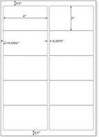 2"x4" Shipping Address Labels, FBA 10 Up Address mailing Labels, White Sticker Address Labels for Laser/Inkjet Printer (100 Sheets, 1000 Labels)