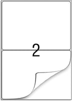 BESTEASY Round Corner Half Sheet Self Adhesive Shipping Labels for Laser and Ink Jet Printers, White Blank (2000 Sheets, 4000 Labels)
