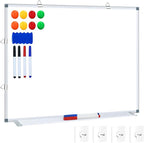 H-Qprobd White Board Dry Erase Whiteboard for Wall, 18"x24" Hanging Wall Mounted Magnetic Whiteboard Aluminium Frame for Home, Office, School, Kitchen