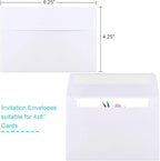Joyberg 70 Packs A4 Envelopes, White, 4x6 Photo, Self Seal for Invitations, Weddings, Baby Shower, Photos, Postcards, Greeting Cards, Mailing
