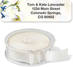 Colorful Images Fluttering Hummingbirds Rolled Personalized Return Address Mailing Labels with Dispenser, Customize with Name & Shipping Address, 250 ¾” x 2½ Self Adhesive, Easy Peel Label Roll