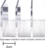 6Pack Acrylic Mail Organizer for Sorting Mail, Business Card, 5Slot Acrylic Mail Sorter for Desktop Shelf, Clear Bill Money Divider for Cash Envelope, Desk Organizer, Home and Office Use