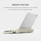 ACTTO B705 Retro Typewriter Keyboard Bluetooth,Vintage Mechanical Keyboard with Tablet Stand,LED Backlight 100 Keys Gaming Keyboard for Windows/macos/iOS/Android,Blue Switch (Ivory Butter)