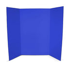 Flipside Products 36” x 48” Foam Project Boards for Presentations, Science Fair, School Projects, Event Displays and Trifold Picture Board - Blue - 3 Pack
