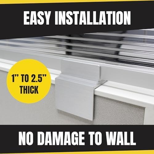 OBEX Screen Extender Polycarbonate Desk Privacy Panel & Divider for Office Cubicle, 18" x 42", Translucent