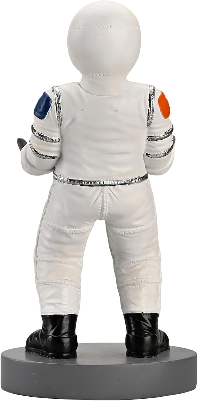 Astronaut Mobile Phone & Pen Holder, Device Stand, Desk Organizer Decorative Pencil Holder (White&Black)