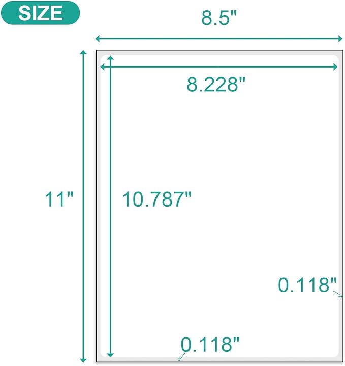 MFLABEL Full Sheet Sticker Label, Address Sticker, White Matte Label Paper, 8-1/2" x 11" Shipping Labels for Laser & Inkjet Printer (700 Labels, 700 Sheets)