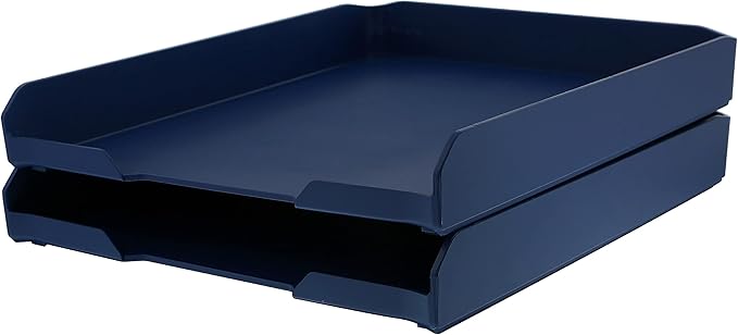 Bostitch Office Konnect Letter Tray, Fits 9.75" x 12" Sized Documents, Blue