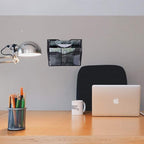 EASEPRES 3 Pocket Mesh Hanging Wall File Organizer, Wall Mounted Mail Paper Document Folder Holder, Clipboard Storage Organization Magazine Rack with Nametag Label for Office Home School, Black