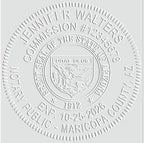 MaxMark Notary Seal Round Pink Embosser for Arizona State - Includes Gold Burst Seal Labels (50 Count)