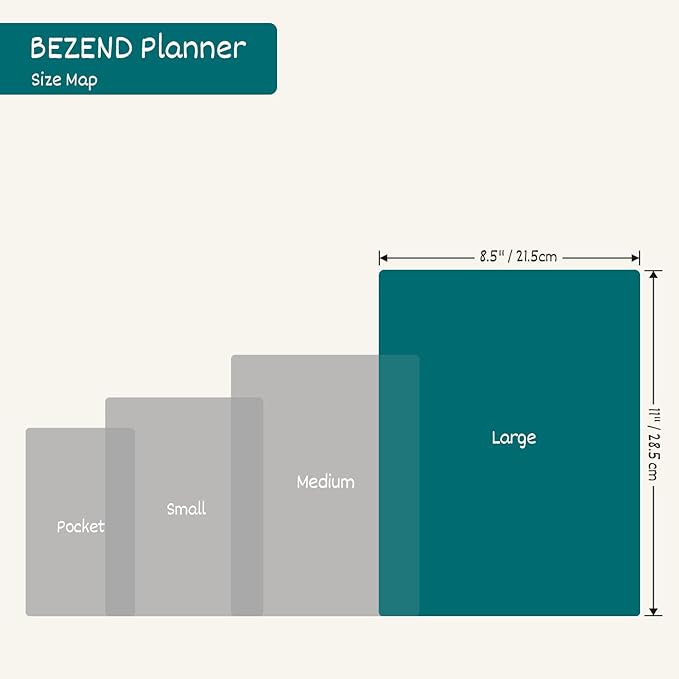 BEZEND Weekly Planner 2025-2026 with 2 Columns, 8.5" x 11" Academic Calendar 18 Months (Jul 25-Dec 26) Life Work Appointment Book with Monthly Tab, PU Leather Softcover Spiral - Lilac