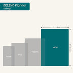 BEZEND Weekly Planner 2025-2026 with 2 Columns, 8.5" x 11" Academic Calendar 18 Months (Jul 25-Dec 26) Life Work Appointment Book with Monthly Tab, PU Leather Hardcover - Mustard