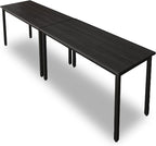 Bonzy Home Conference Tables 8ft Office Computer Desk for Meeting Room Study Writing Printer Podcast Table for 4-8 People Modern Black 2PCS 94.4"x23.6"x29.5"