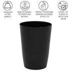 HOLDN’ STORAGE Small Trash Can - 1.58 Gallon Open Top Waste Bin, Compact Waste Can Perfect for Bathroom, Kitchen, Office, Dorm - Durable Garbage Can - Glossy Black