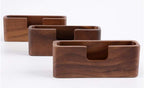 Wood Business Card Holder, Tabletop Walnut Name Card Holder, Office Desktop Wooden Business Card Stand, 50 Cards