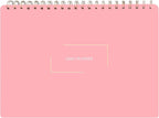 Undated Daily Planner | 8.25” x 11.75” Work To-Do Notebook | ADHD Academic Organizer | Multi-Layout | Men and Women Planner | College Supplies | Pink | Landscape Layout
