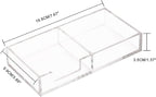 Sticky Notes Holder 2in1 Memo Pad Dispenser,7.8" x 3.9" x 1.4" Clear Desk Supplies Organizer Accessories for Office Home School Post Bank (DP013)