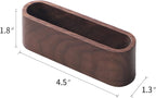muso wood Business Card Holder for Desk Wooden Display Business Card Stand for Office Tabletop 4 Pack (Walnut)