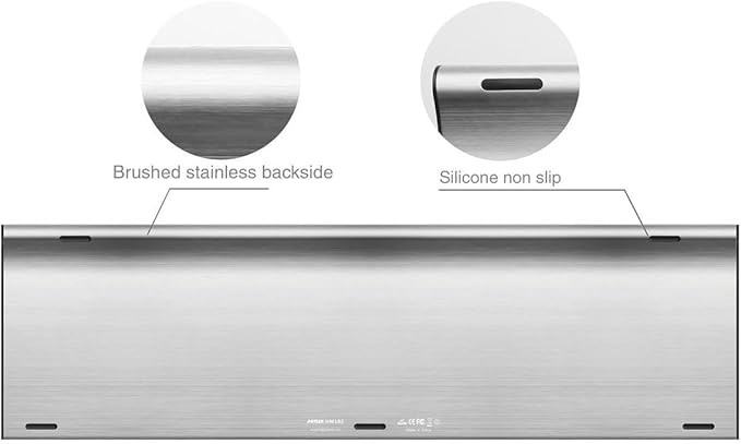 Arteck 2.4G Wireless Keyboard Stainless Steel Ultra Slim Full Size Keyboard with Numeric Keypad for Computer/Desktop/PC/Laptop/Surface/Smart TV and Windows 10/8/ 7 Built in Rechargeable Battery