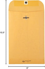 Quality Park 12 x 15-1/2 Clasp Envelopes, Clasp and Gummed Closures, for Oversized Papers & 6 x 9 Clasp Envelopes, Clasp and Gummed Closures for Storing or Mailing