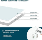 J&J worldwide Glass Dry Erase Board 8' x 4', Glass Whiteboard Magnetic, Large Frameless Glass White Boards for Walls, Includes Magnets, Marker Tray, Eraser for Office, Home, School