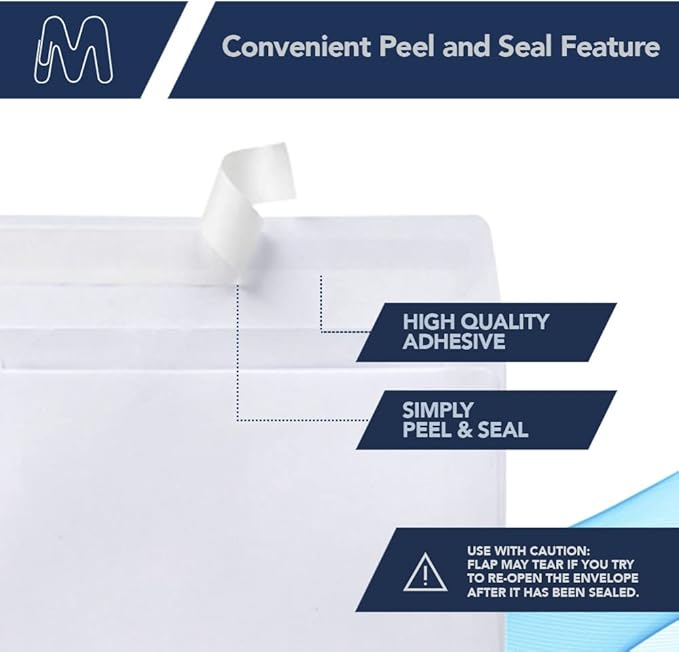 MOS A2 Invitation Envelopes – 4-3/8" X 5-3/4" White Mailing Envelopes Self Seal (500 Count) – 120GSM/ 32LB Bond Heavy Duty – For Greeting Cards, Card Making, RSVP Cards, Wedding Invites