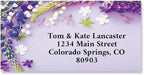 Colorful Images Draped in Purple Floral Return Address Mailing Labels, Personalize with Name & Address, Set of 144 Self Adhesive, Easy Peel Flat Label Sheets, Large, 4 Designs