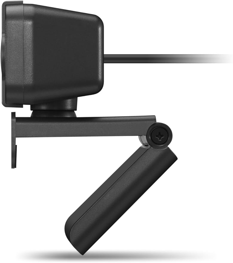 Lenovo HD 1080p Webcam (300 FHD)- Black w/ 95° Wide Angle, 360° Rotation Pan & Tilt, Dual Microphones, Privacy Shutter