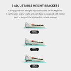 ACTTO B705 Retro Typewriter Keyboard Bluetooth,Vintage Mechanical Keyboard with Tablet Stand,LED Backlight 100 Keys Gaming Keyboard for Windows/macos/iOS/Android,Blue Switch (Ivory Butter)