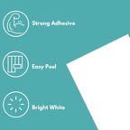 PSBM Thermal Transfer Labels, 3x5 Inch, 4 Rolls, 1190 Labels/Roll, 3 Inch Core, Perforated, Must Have Thermal Ribbon (Not Included)