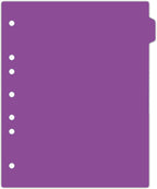 Carstens - Heavy Duty Plastic Ring Binder Dividers, Side Tab, 1/9 Cut, Tab 2 Position, US Letter, Purple, Case of 50, (2618-22CS) - Ideal Medical Chart Dividers or Index Tabs for 3 Ring Binders